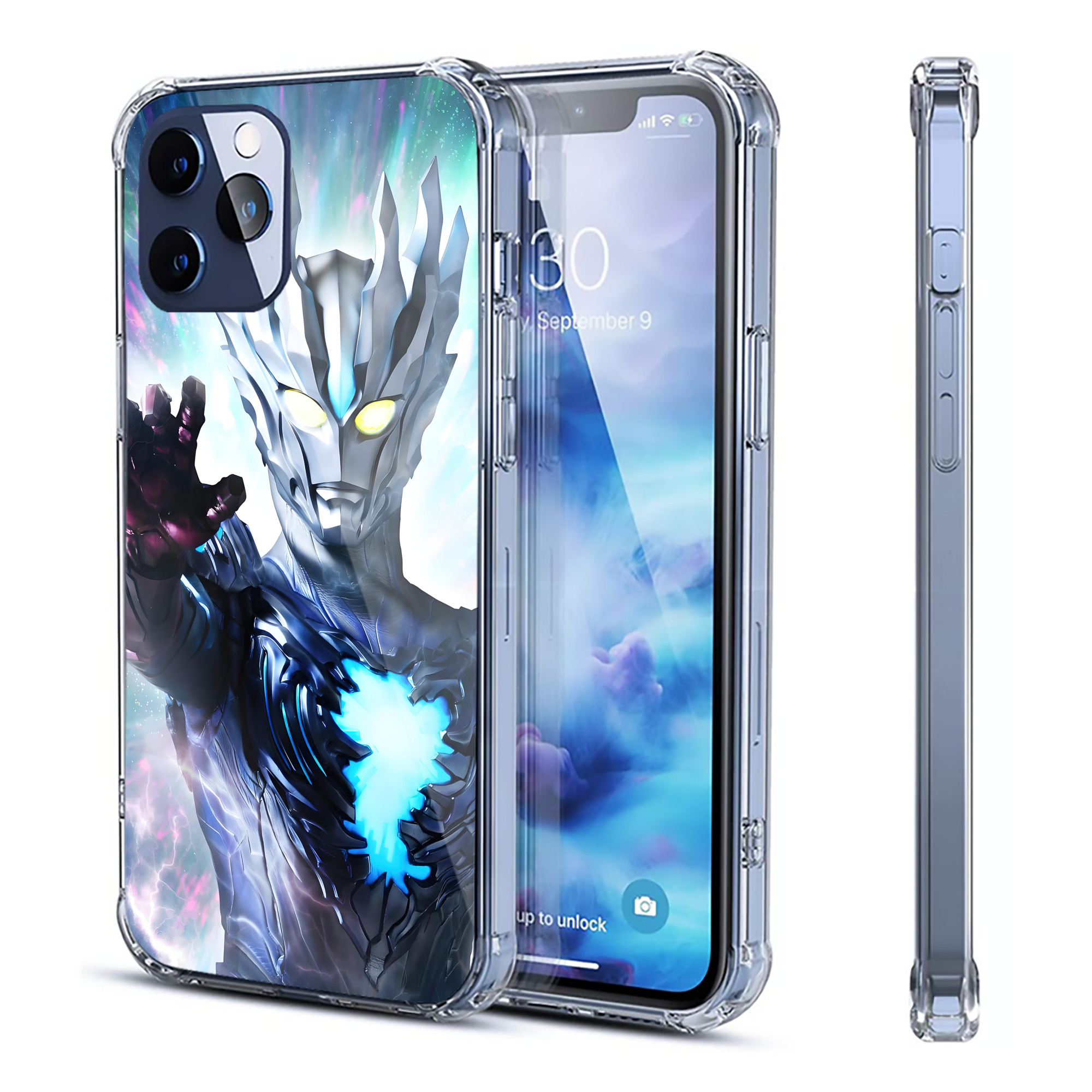 （画像用） ウルトラマン Ultraman 【iPhone 12シリーズ対応】透明スマホケース（クリアソフトケース）